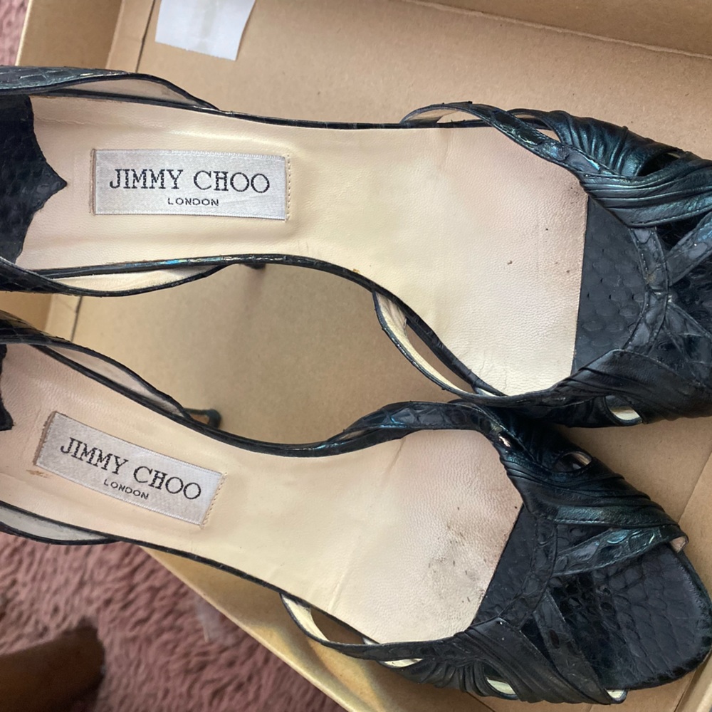 Black snake skin Jimmy Choo’s